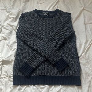 Men's Charcoal Textured Crewneck Sweater
